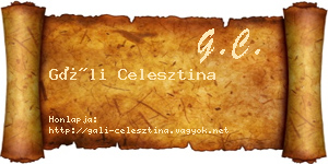 Gáli Celesztina névjegykártya